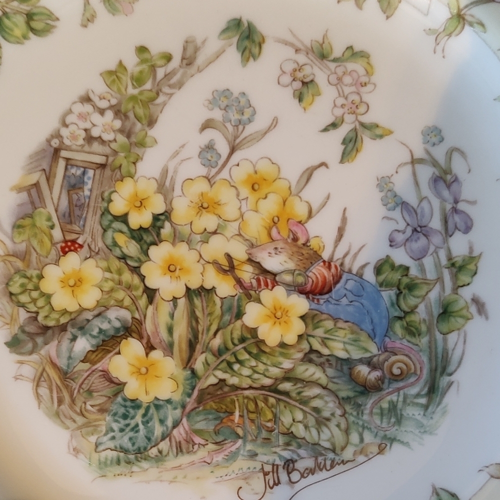 Royal Doultan Brambly Hedge SPRING Jill Barklen Collection Plate MINT Circa 1982 - Picture 3 of 6